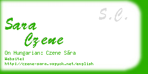 sara czene business card